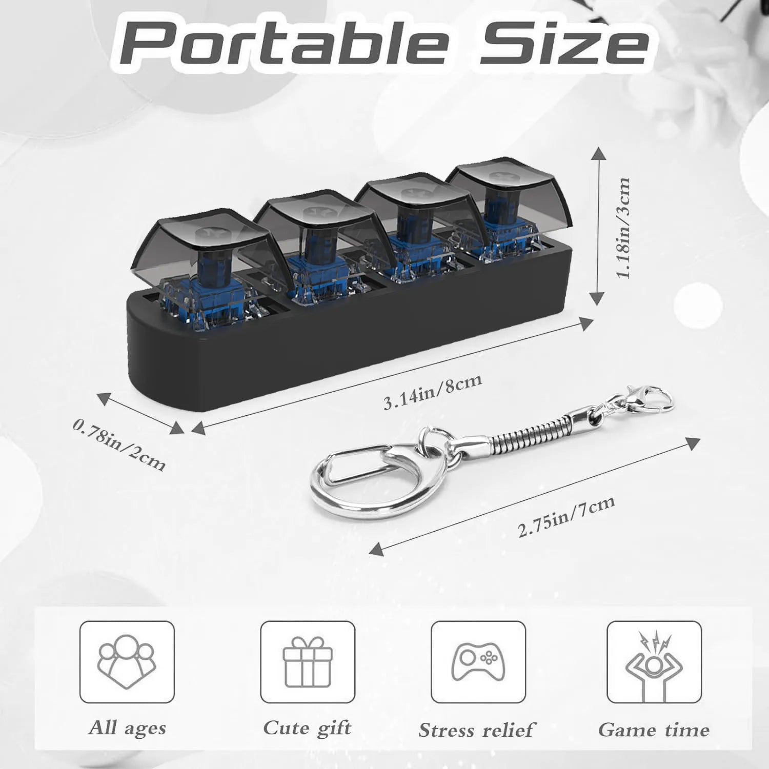 Pocket Keycap Fidget Keychain